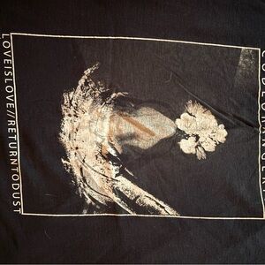 Black Graphic T-Shirt with Artistic Print